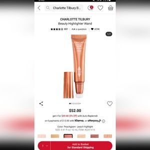 PEACHGASM - CHARLOTTE TILBURY - BEAUTY HIGHLIGHTER WAND